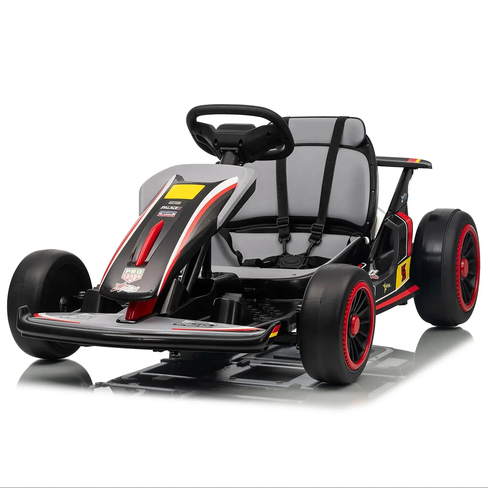 MUKIDY 24V Electric Go Kart,Drift Cart for 6+ Kids Gifts,Battery Powered Outdoor Ride on Toy Car Kids Go Kart with Safety Belt Trikidsworld