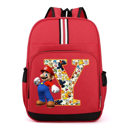 Super Mario Kids Backpack – Cartoon A-Z Schoolbag for Boys Trikidsworld