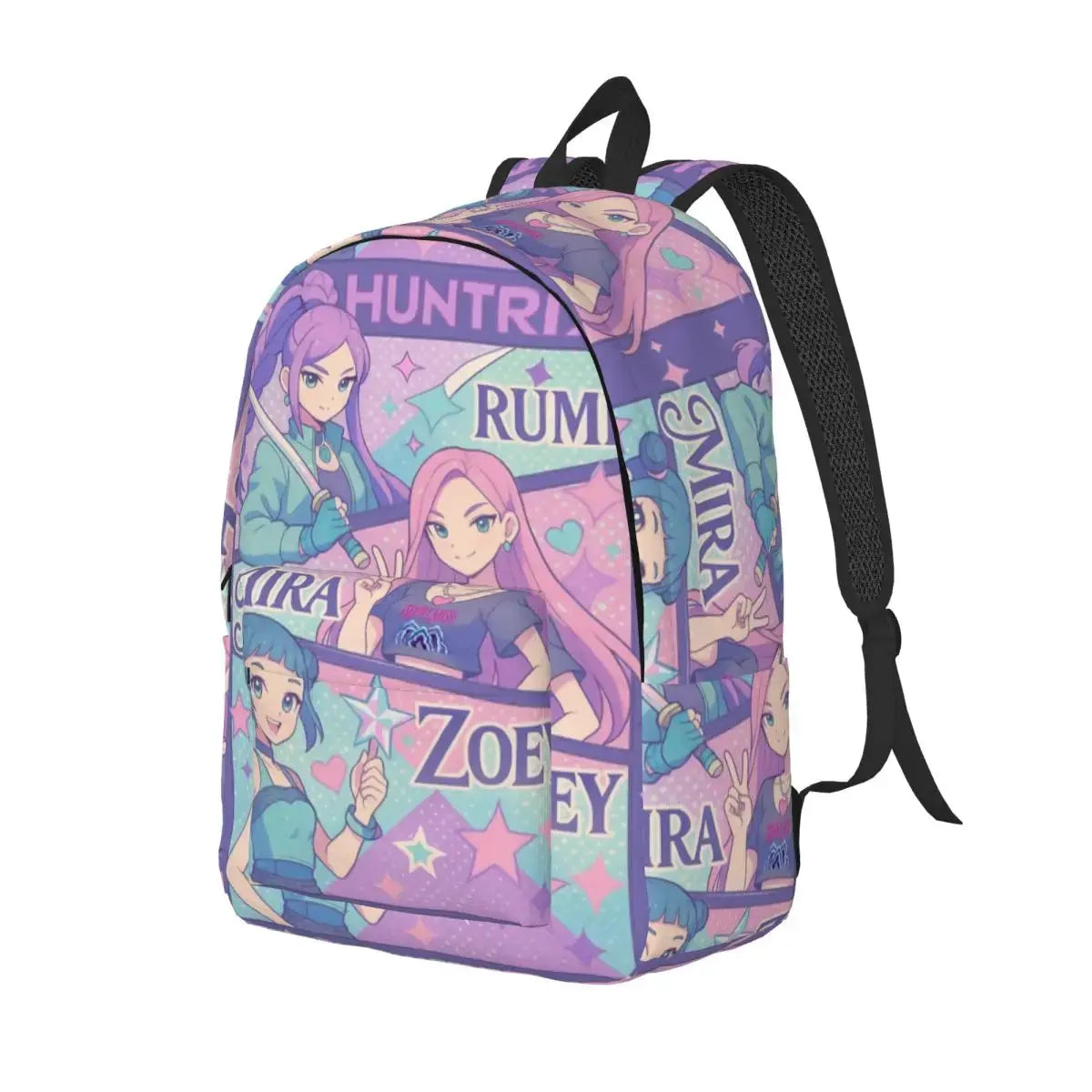 Huntrix Girls Kpop Demon Hunter Rumi Mira Zoey Retro Backpack Teen Large Backpacks Polyester Casual School Bags Travel Rucksack Trikidsworld