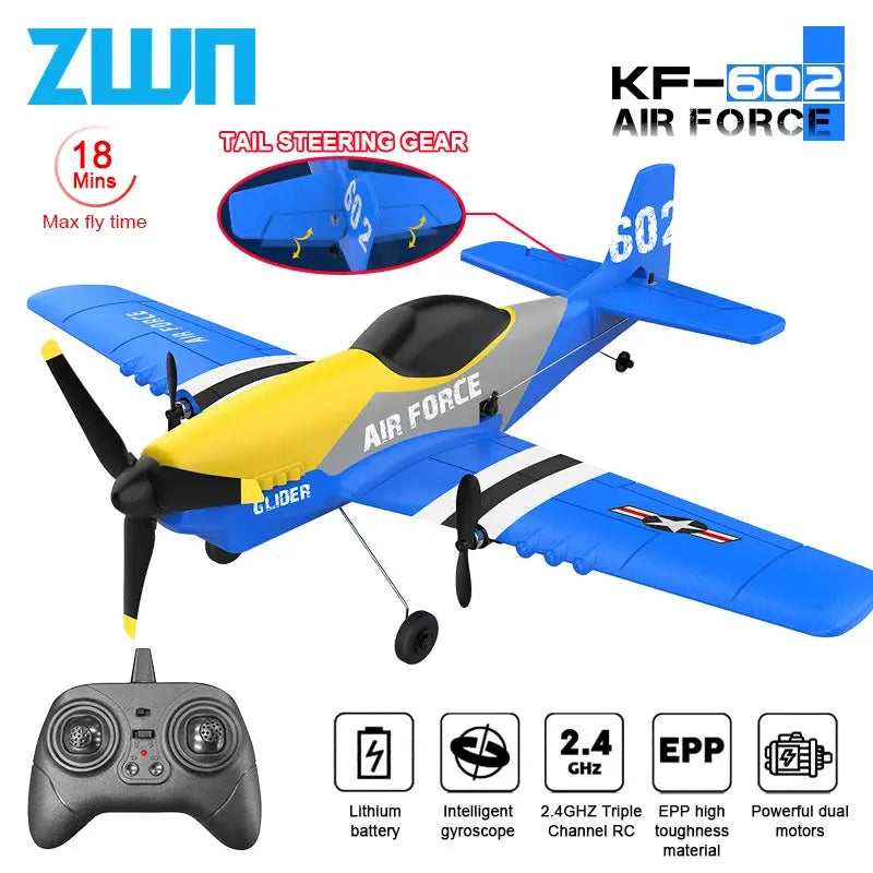 RC Plane KF602 Professional 2.4G Radio Remote Control Airplane EPP Foam Aircraft  Glider Flying Model Toys For Children Gifts Trikidsworld