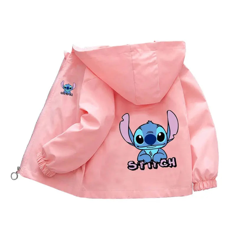 Kids labubu Clothes Autumn Baby Boys Girls Jacket Fashion Cartoon Stitch Print Outerwear for Kids Clothes Children Summer Coat Trikidsworld