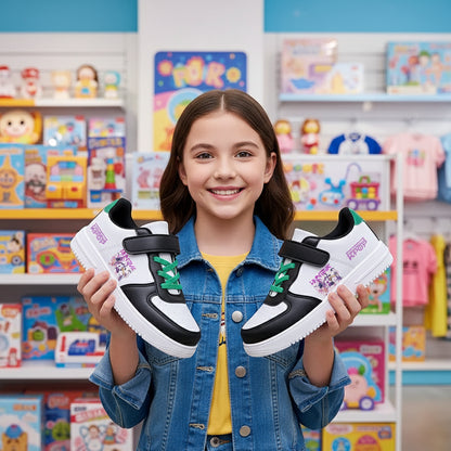Childrens Sneakers KPop Demon Hunters Kids Skateboarding Tennis Shoes Girls White Shoes Soft Flat Student Versatile Casual Shoe Trikidsworld