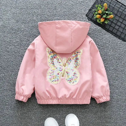 3 - 10 - Year - Old Girls' Spring - Autumn Outerwear: Jackets Featuring Adorable Butterfly Motifs Trikidsworld