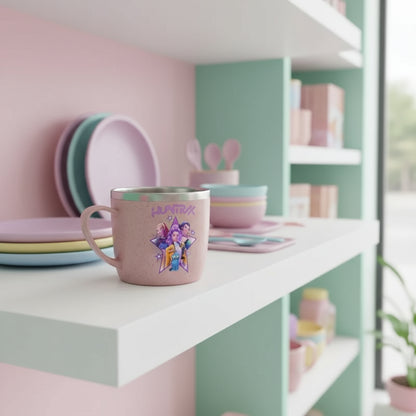 KPop Demon Hunters 304 Stainless Steel Mouth Cup Wheat Straw Element Cute Water Cups Household Anti-scalding Drinking Glass Gift Trikidsworld