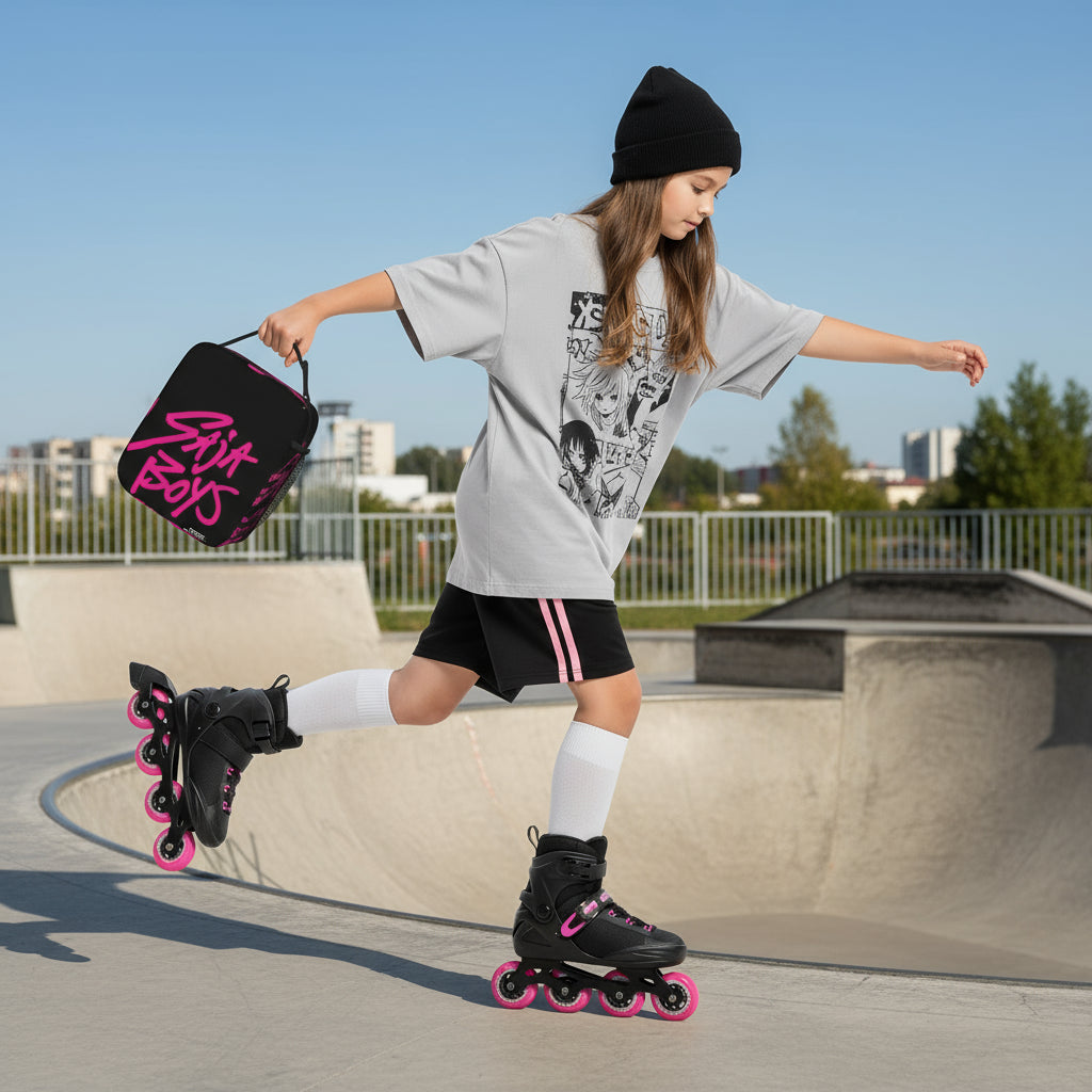 ZOEY Hamburger Ramyeon Ramen Huntrix Lunch Bag Demon Hunters Portable Lunch Box Unisex Travel Cooler Bag Oxford Tote Food Bags Trikidsworld