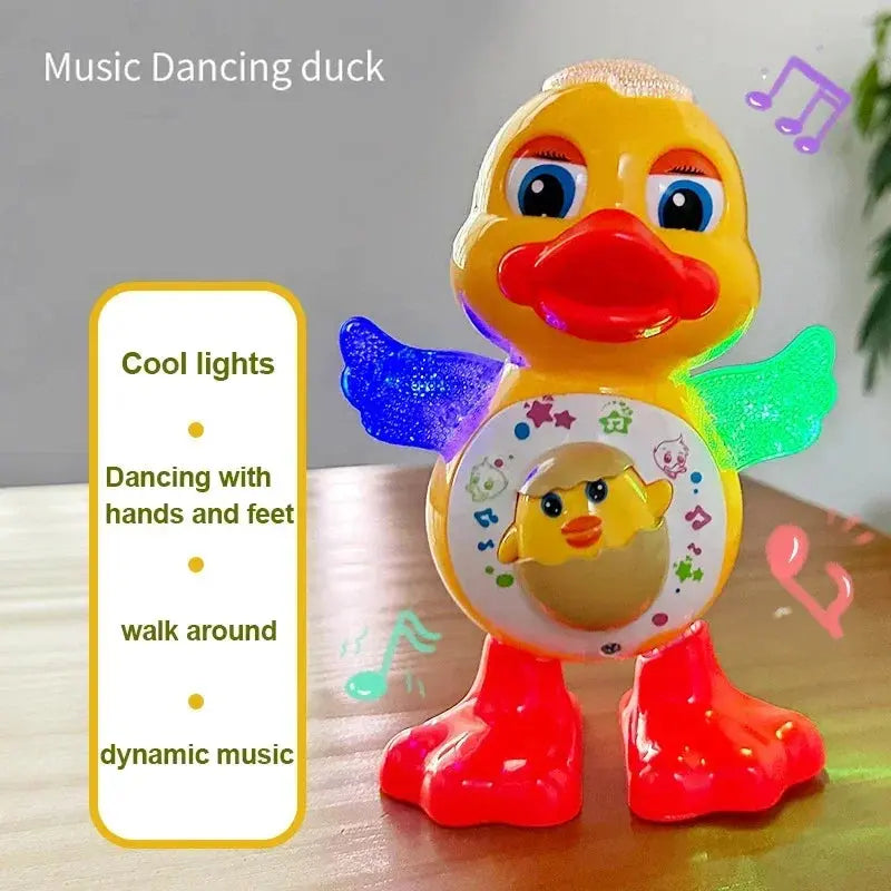 Electric Dancing Duck Funny Blink Eyes Flashing Light Shake The Body Cute Musical Cartoon Animal Educational Toy Children Gift Trikidsworld