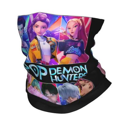 HUNTRIX KPOP Demon Hunters Anime Bandana Neck Gaiter Printed Face Scarf Multifunctional Face Mask Riding Adult Breathable Trikidsworld