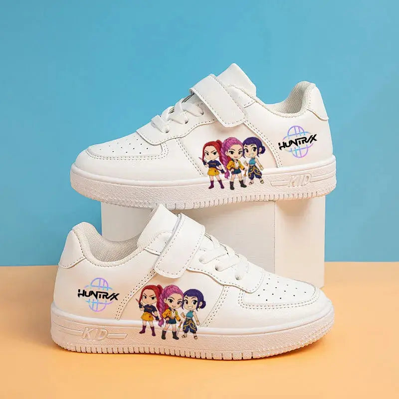KPop Demon Hunters Kids Shoes New Huntrix Casual Sneakers  2-12Y Children Basket Shoes Girls Girl Group Basket ShoesSize 27-37 Trikidsworld