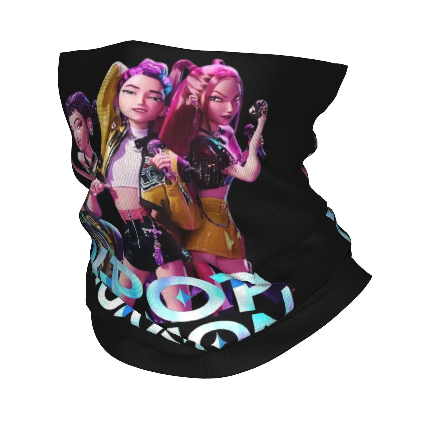 HUNTRIX KPOP Demon Hunters Anime Bandana Neck Gaiter Printed Face Scarf Multifunctional Face Mask Riding Adult Breathable Trikidsworld