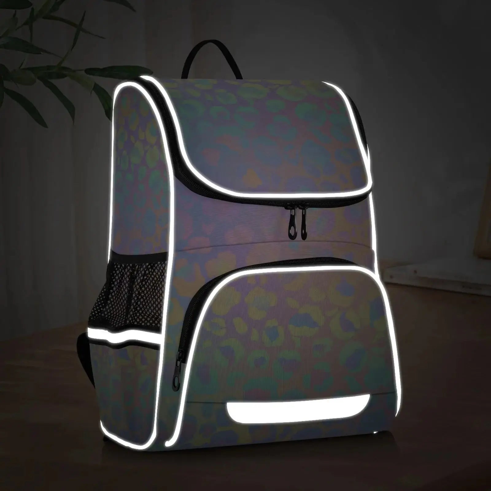 Rainbow Tie-Dye Backpack for Girls with Reflective Stripes & Pockets Trikidsworld