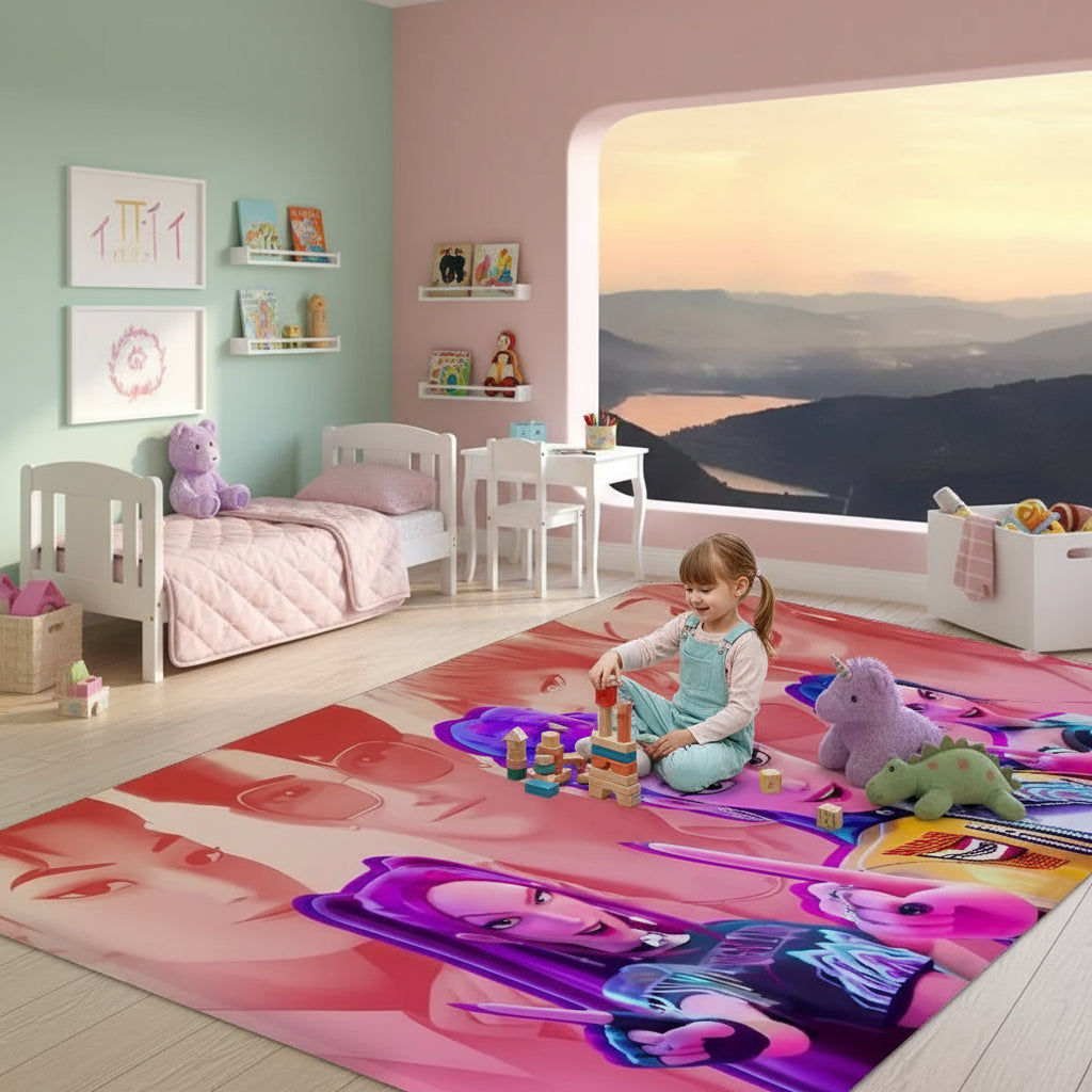 Kpop D-demon Hunters Floor Mat Rectangle Anti-slip Home Soft Badmat Front Door Indoor Outdoor Mat Welcome Doormat Trikidsworld