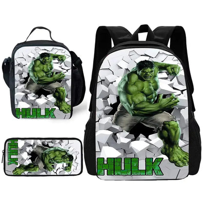 Marvel Hulk Kids School Backpack Set with Lunch & Pencil Bags Trikidsworld