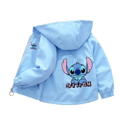 Kids labubu Clothes Autumn Baby Boys Girls Jacket Fashion Cartoon Stitch Print Outerwear for Kids Clothes Children Summer Coat Trikidsworld