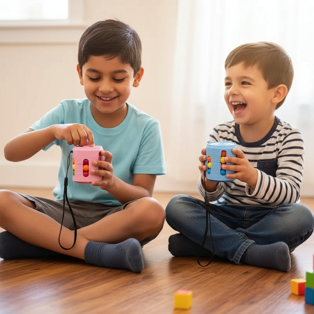 Multiple Functions Fidget Spinner Magic Colorful Beans Finger Spinning Relieves Stress Decompression Tool For Children And Adult Trikidsworld