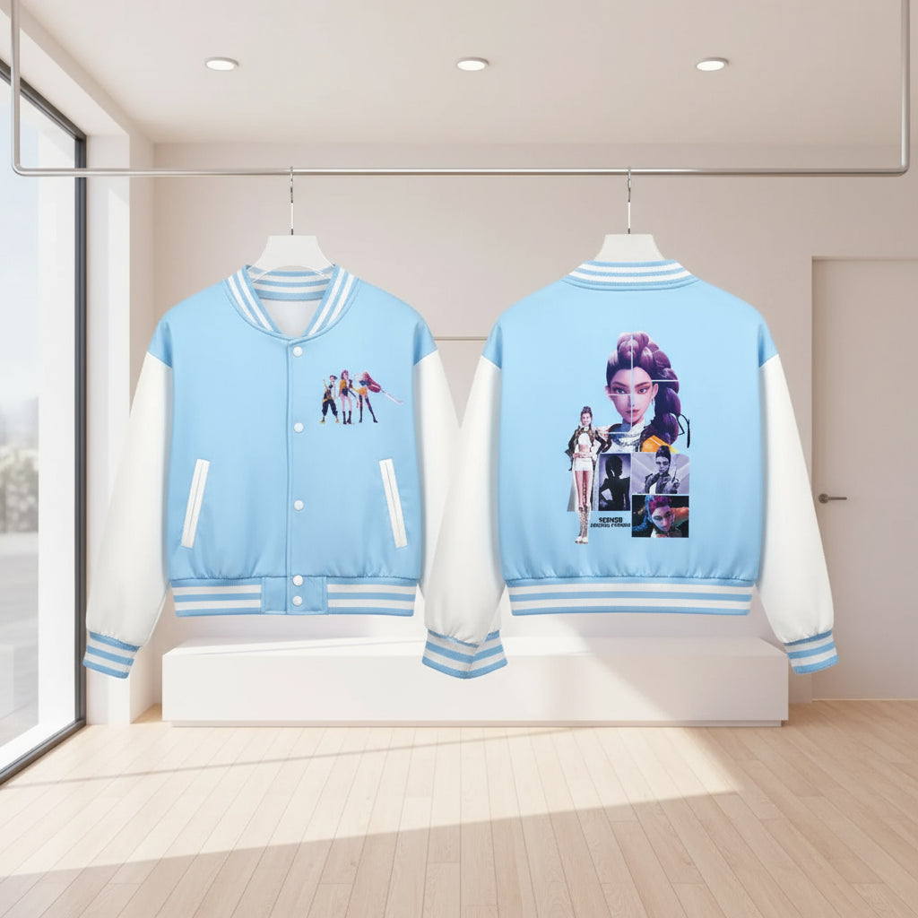 Kids Cartoon KPop Demon Hunters Huntrix Printed Baseball Uniform Hoodie + Pants Spring/Fall Clothing Boys and Girls Tracksuit Trikidsworld