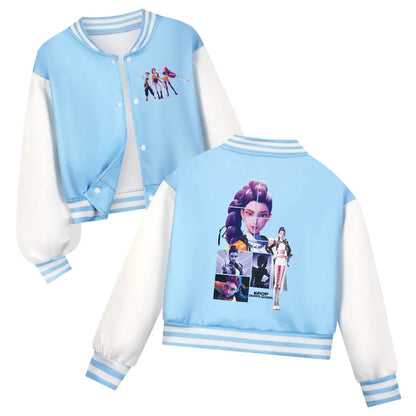 Kids Cartoon KPop Demon Hunters Huntrix Printed Baseball Uniform Hoodie + Pants Spring/Fall Clothing Boys and Girls Tracksuit Trikidsworld