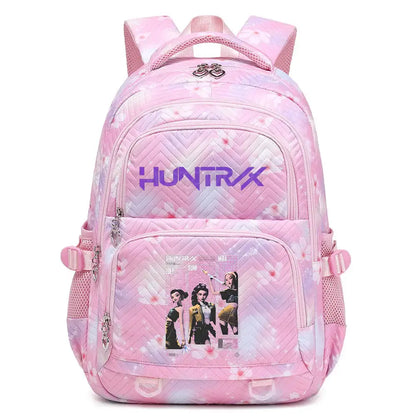 KPop Demon Hunters Backpack Rumi Mira Zoey HUNTR/X Saja Boys Print Cartoon School Bag Large Capacity Student Travel Backpacks Trikidsworld