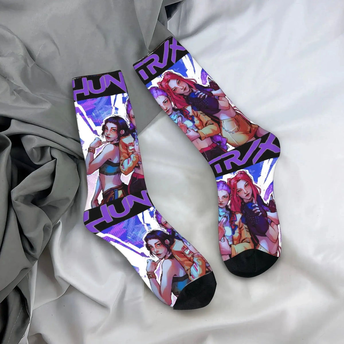 Rumi K pop Demon Hunters  Socks Huntrix Non Slip Stockings Men Quality Outdoor Sports Socks Autumn Harajuku Design Socks Trikidsworld