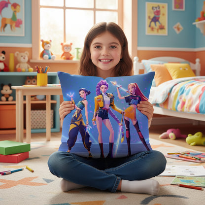 45CM Polyeste Pillowcase K Pop Demon Hunters Girls Boys Cartoon Pillowslip Printing Home Bedroom Decoration Kids Birthday Gifts Trikidsworld