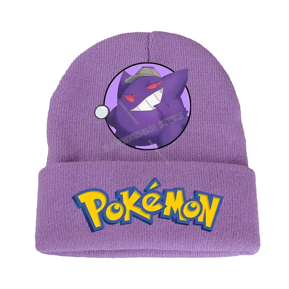 Pokemon Knitted Cap Headgear Pikachu Figure Winter Woolen Hat Cartoon Anime Skullies Beanies Boys Girls Bonnet Christmas Gifts Trikidsworld