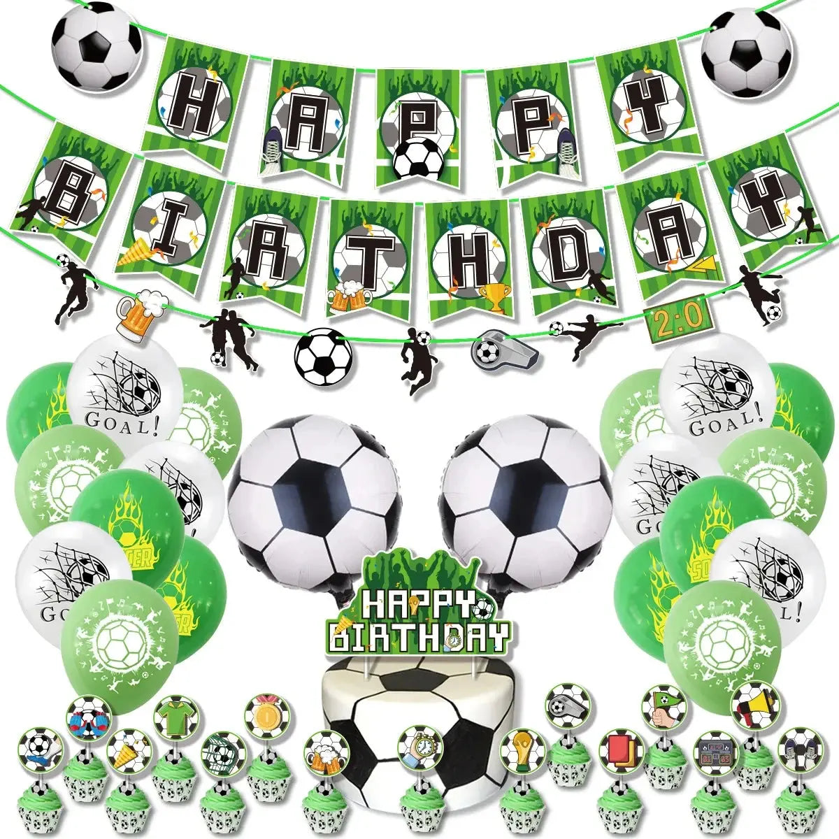 Soccer Football Birthday Decorations Aluminum Trikidsworld