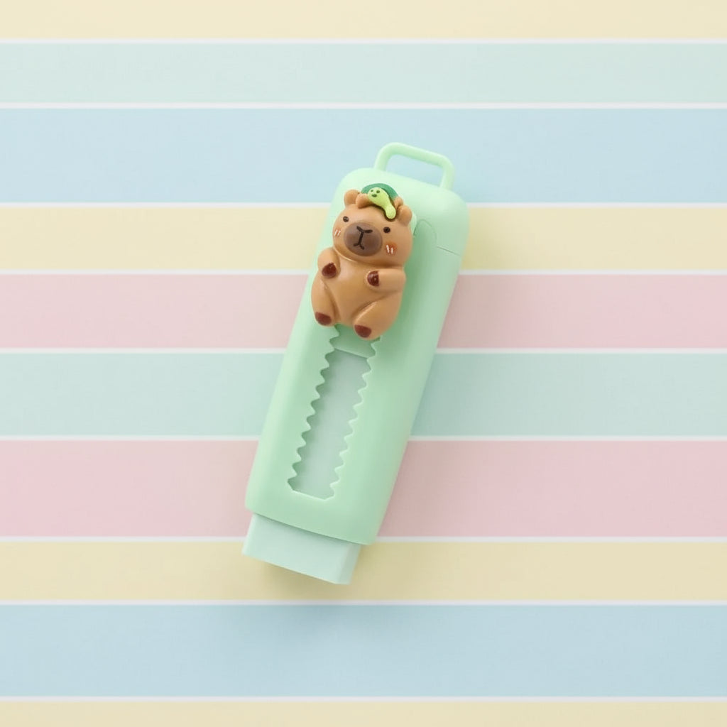 1/4pcs Capybara Erasers Set Cartoon Design 4B Eraser Retractable for Drawing Exams Kids Students Back to School Stationery A3013 Trikidsworld
