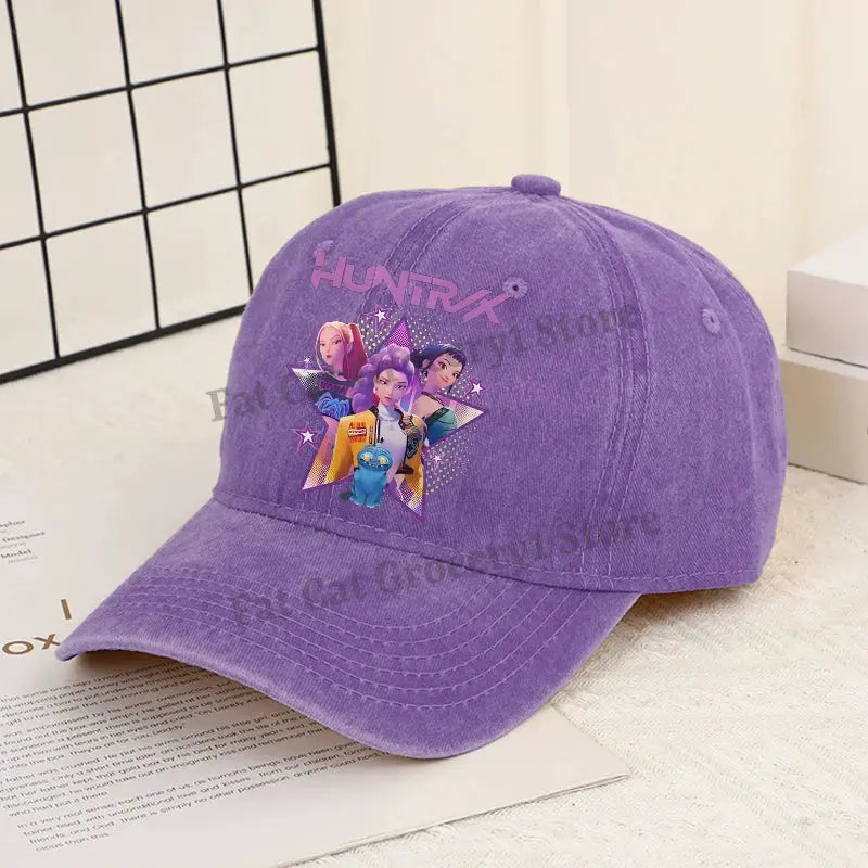 Kpop Demon Hunter Baseball Cap Women Anime Rumi Mira Zoey Sun Hat Adult New Outdoor Sport Sunbonnet Fashion Retro Headgear Gift Trikidsworld