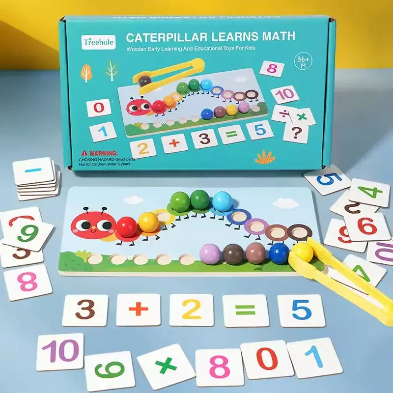 Montessori Mathematics Props Baby Digital Cognitive Pairing Puzzle Puzzle Igenious Ingenious Pearl Children's Fine Action Toys Trikidsworld