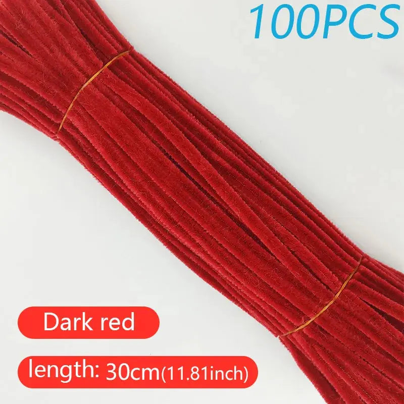 100PCS Colorful Twisted Rod DIY Handcraft Bar Wire Imaginative Wool Root Fluffy Bar Iron Wire Sticks Art Kids Educational Toys Trikidsworld
