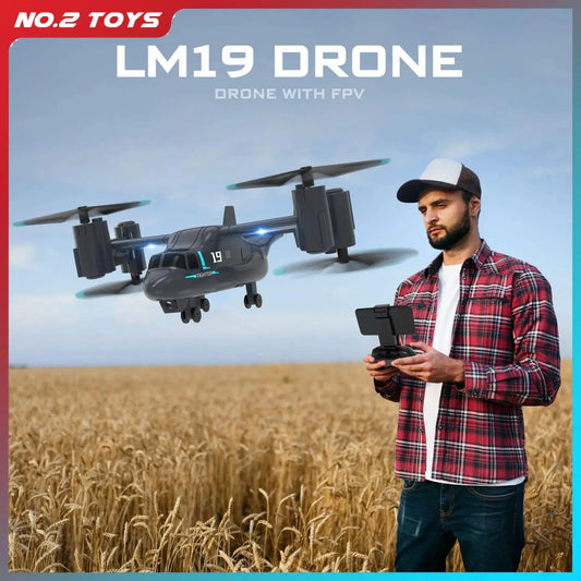 480P Remote Control Helicopter Drone Fighter Uav Land Air Mode Aircraft Brushless Motor Rc Aircraft for Children Kids Plane Toys Trikidsworld