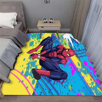 MINISO Disney Marvel Spider Man Carpet for Living Room Bedroom Kid's Home Area Rug Non-slip Washroom Floor Retro Mat Decoration Trikidsworld
