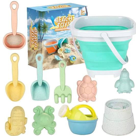 Kids Beach Sand Toys Set 11Pcs – Shovel, Molds & Bucket for Outdoor Fun Trikidsworld