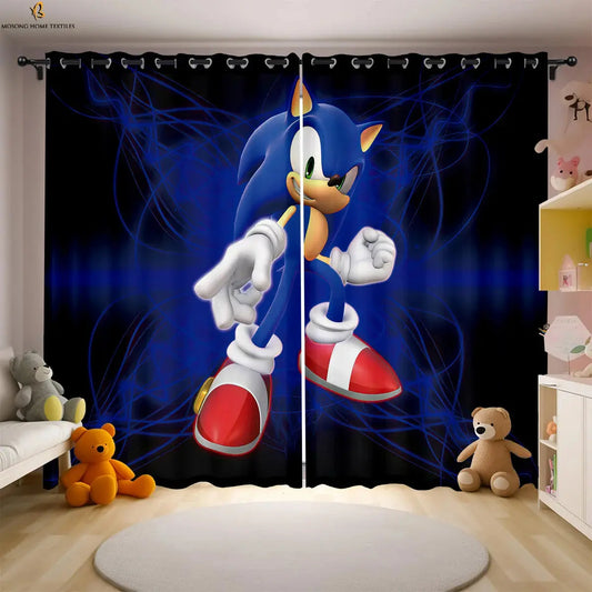 Cute Cat Digital Print Curtains (2 PCS) | Bedroom & Living Room Decor Trikidsworld