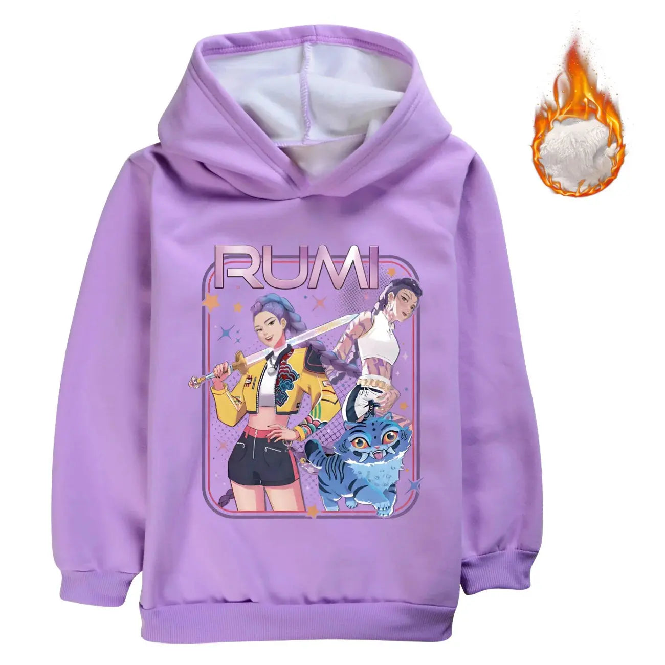 KPop Demon Hunters Rumi Teen Boys Girls Zipper Hoodie Jacket Pullover Sweatshirt Children's Hoody Coat Winter Christmas Gift Trikidsworld