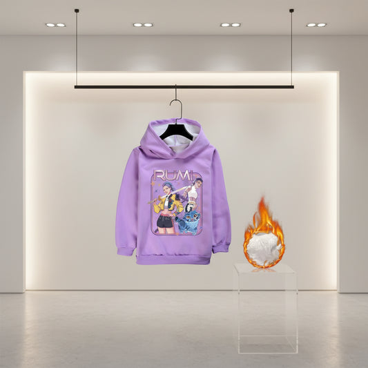 KPop Demon Hunters Rumi Teen Boys Girls Zipper Hoodie Jacket Pullover Sweatshirt Children's Hoody Coat Winter Christmas Gift Trikidsworld