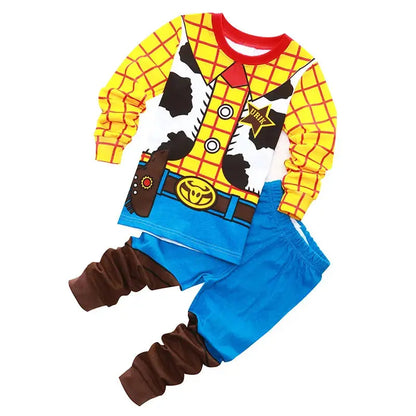 Spring Autumn Children's Mickey Clothing Sets Boys Sleepwear Clothes Kids Iron Man Pajamas Set Baby Girls Cotton Cartoon Pijamas Trikidsworld