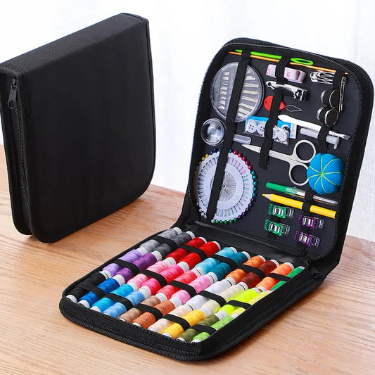 Complete Sewing Kit with Threads Needles Scissors Tape Measure Buttons Portable Travel DIY Embroidery Handwork Sewing Tool Set Trikidsworld