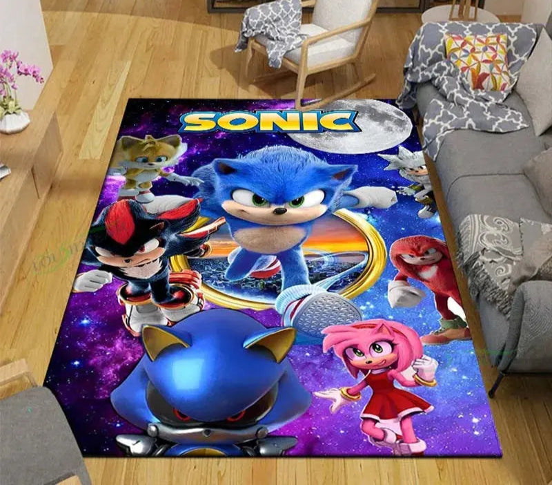 Anime Characters S-Sonics Carpet for  Living Room Home Sofa Decoration,Children Game Large Decor Floor Mat Yoga Mat Large Carpet Trikidsworld