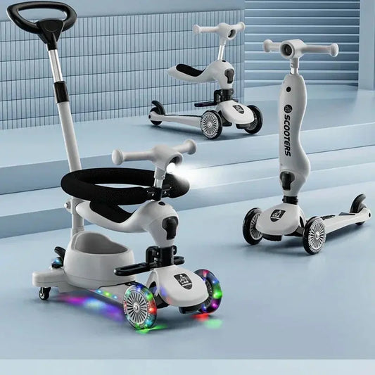 Wheel -3 Foldable Kids' Scooter – Musical, Portable, Multimode Ride Trikidsworld