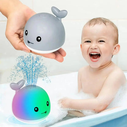 Baby Bath Toys, Whale Automatic Bathroom Toy Sprinkler, Light Up Bath Toys for Baby 6-18 Months Bathtub Fountain Spray Water Toy Trikidsworld