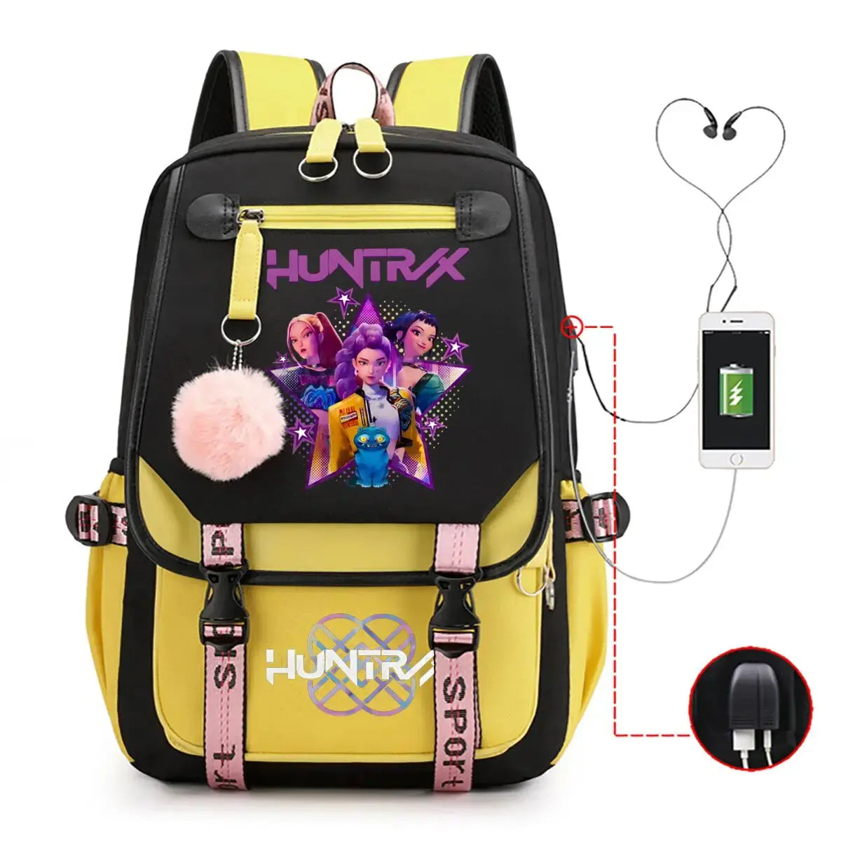 School Backpack for Students KPop Demon Hunters Daily Bagpack 2025 Hot Movie Print Backpacks for Girl Boy Laptop Usb Port Bag Trikidsworld