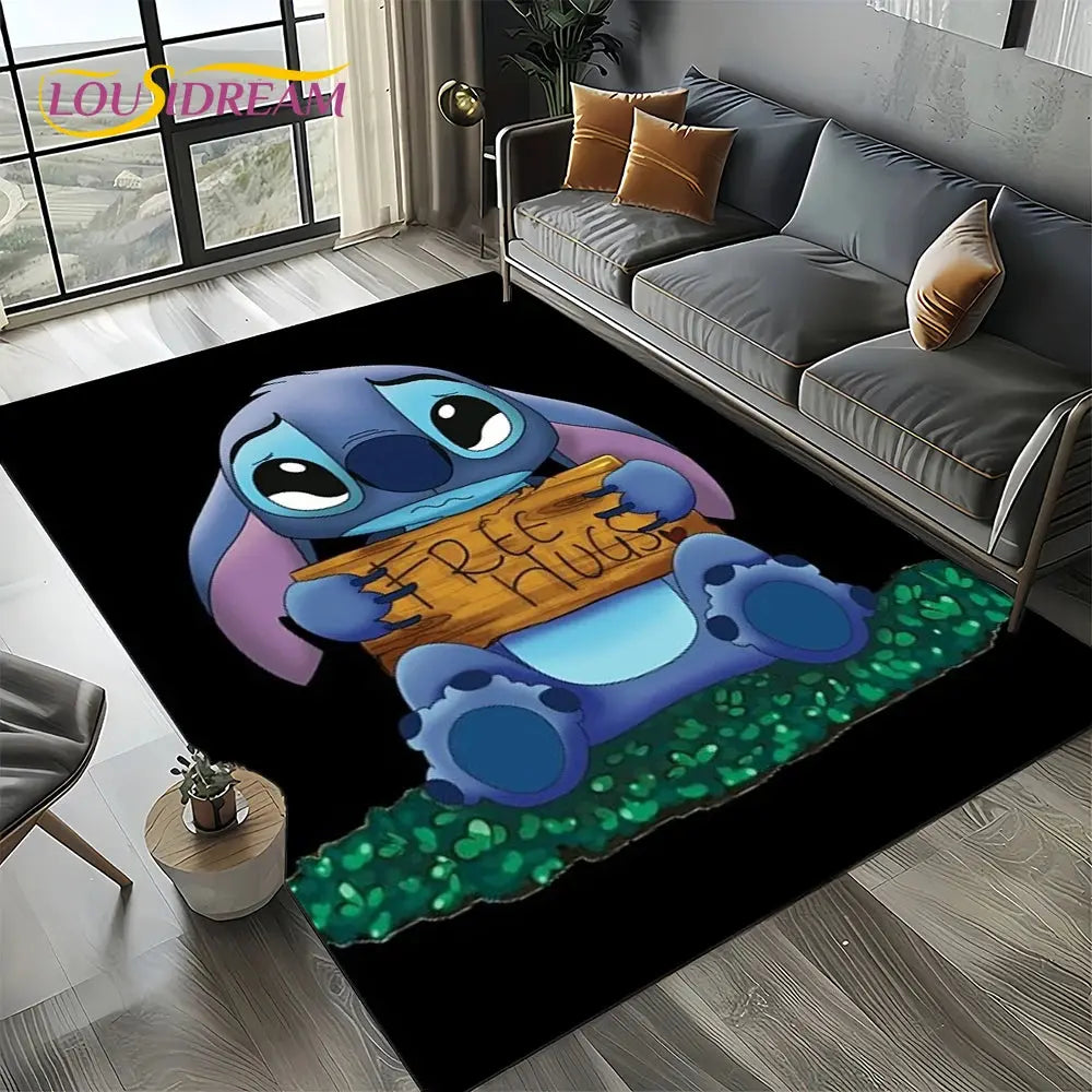 Cute Stitch 3D Non-slip Carpet for Kids | Disney Room Decor Trikidsworld