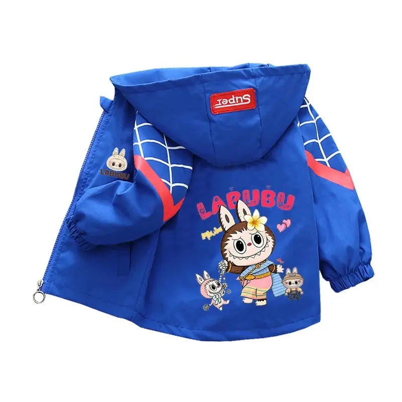 Kids labubu Clothes Autumn Baby Boys Girls Jacket Fashion Cartoon Stitch Print Outerwear for Kids Clothes Children Summer Coat Trikidsworld