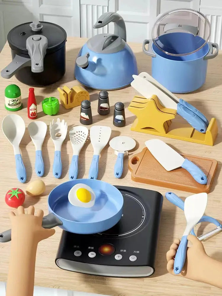 Kids' Pretend Kitchen Set – Mini Food & Cooking Utensils Trikidsworld
