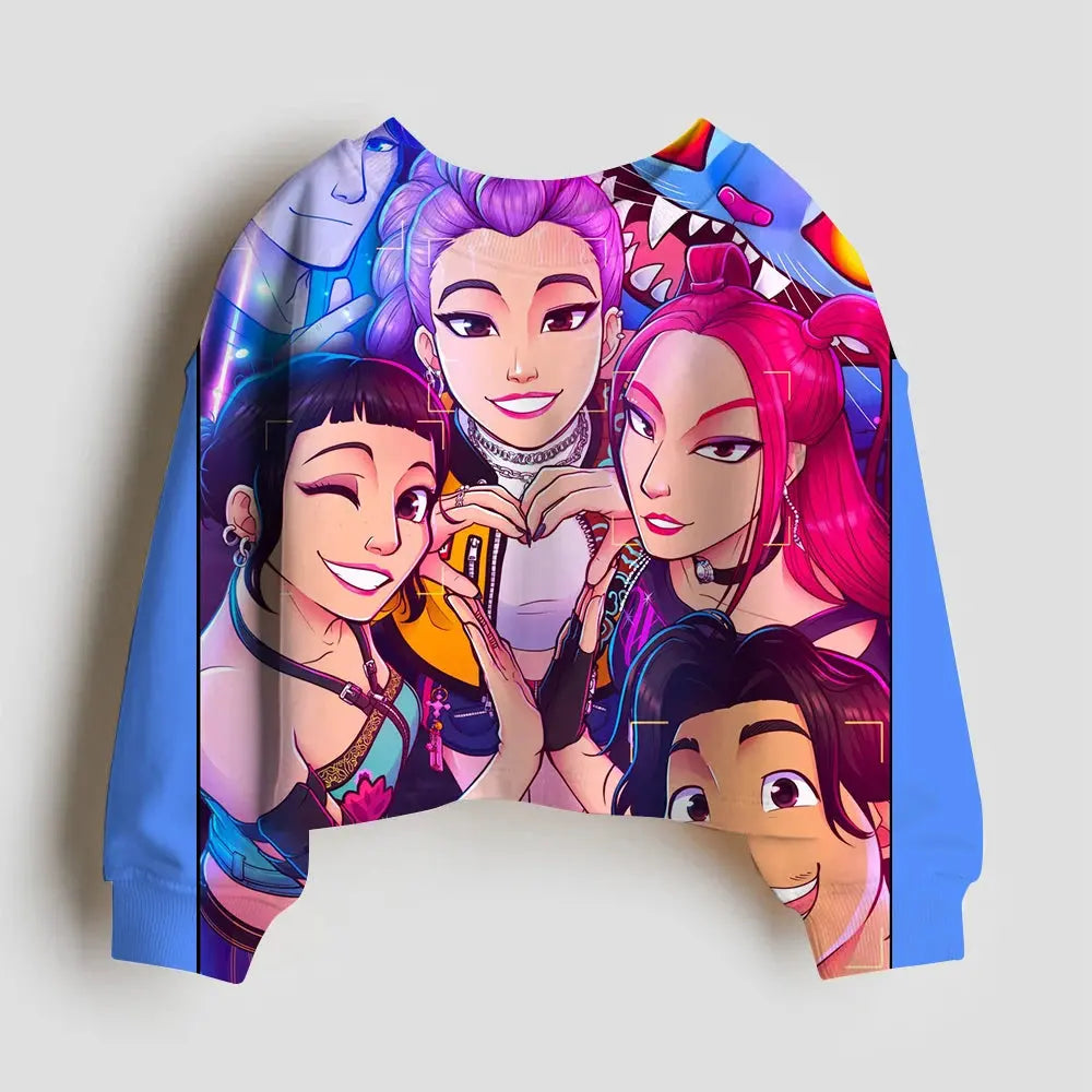 Kpop Demon Hunter Hoodies Kids Kawaii Rumi Mira Zoey Sweatshirt Girls Boys Winter Pullover Long Sleeves Children Clothes Gift Trikidsworld