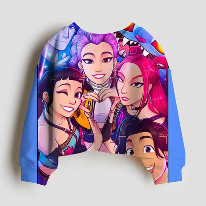 Kpop Demon Hunter Hoodies Kids Kawaii Rumi Mira Zoey Sweatshirt Girls Boys Winter Pullover Long Sleeves Children Clothes Gift Trikidsworld