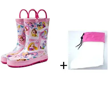 New Disney cartoon kids princess Rain Boots Student Rain Boots Children's Fashion Non-Slip Short shoes Trikidsworld