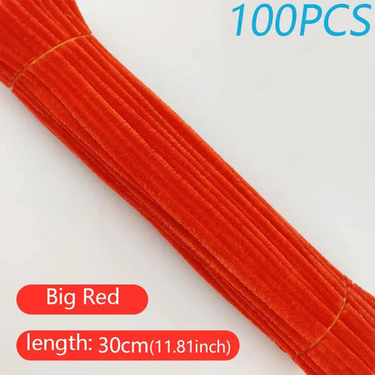 100PCS Colorful Twisted Rod DIY Handcraft Bar Wire Imaginative Wool Root Fluffy Bar Iron Wire Sticks Art Kids Educational Toys Trikidsworld