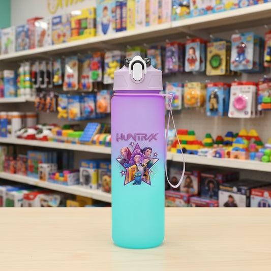 KPop Demon Hunters Gradient Water Bottles 750ml High-capacity Drinking Straw Cup   Portable Girl Outdoor Bottles Office School Trikidsworld