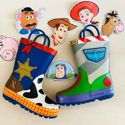 New  cartoon kids toy Story Rain Boots Student Rain Boots Children's  Fashion Non-Slip shoes Trikidsworld